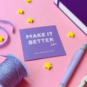 Make it Better - Purple Flat Lay. Design, Photograph, Art Direction, Mobile Photograph & Instagram Photograph project by Priscila Orozco - 10.09.2020