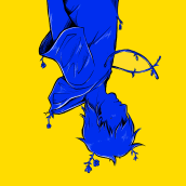 El Chico Azul con Pies de Hierro. Un proyecto de Ilustración, Dibujo e Ilustración editorial de Kaos - 17.02.2019