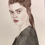 My project in Watercolor Portrait from a Photo course. Desenho de retrato projeto de lhitch1 - 17.10.2020