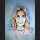 Mi Proyecto del curso: Retrato artístico en acuarela. Ilustração de retrato projeto de Patricia Montaña - 21.10.2020