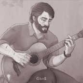 Joel, The Last of Us 2. Ilustração digital projeto de César Verdúguez - 22.10.2020