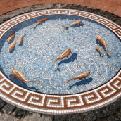 Trompe L'oeil Fishpond Mosaic. Arts, and Crafts project by Gary Drostle - 06.26.1996