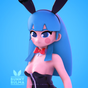 Bunny Bulma y Milk / Dragon Ball. Design de personagens 3D projeto de Gabriel Jiménez Soto - 27.10.2020