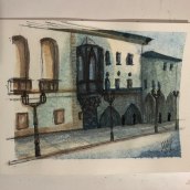 Mi Proyecto del curso: Dibujo arquitectónico con acuarela y tinta. Architecture, Painting, and Watercolor Painting project by Meilyn Mong - 10.27.2020