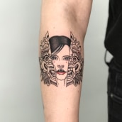 Tatuaje 06. Un proyecto de Ilustración tradicional, Dibujo, Dibujo artístico, Diseño de tatuajes y Dibujo digital de Diana Felix - 28.10.2020