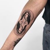 Tatuaje 09. Un proyecto de Ilustración tradicional, Dibujo, Ilustración digital, Dibujo artístico, Diseño de tatuajes y Dibujo digital de Diana Felix - 28.10.2020