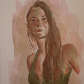 Mi Proyecto del curso: Retrato artístico en acuarela. Un projet de Créativité, Aquarelle , et Dessin artistique de Stefania Salis - 09.11.2020