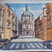 My project in Architectural Sketching with Watercolor and Ink course. Un projet de Aquarelle et Illustration à l'encre de pugalendhiprasanna - 10.11.2020