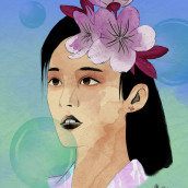 Mi primer retrato en digital! :3. Traditional illustration, Watercolor Painting, and Portrait Illustration project by Katty Escobar - 11.12.2020