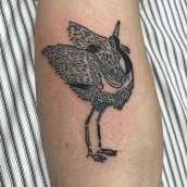 Crane. Tattoo Design project by Andy Dicker - 11.25.2020