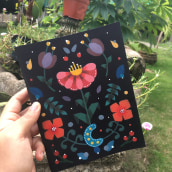 Mi Proyecto del curso: Introducción a la ilustración floral con acrílico. Ilustração tradicional, e Pintura Acrílica projeto de Selene Morales Rodríguez - 28.11.2020