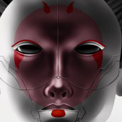 Geisha cyberpunk (Ghost in the Shell). Un proyecto de Ilustración tradicional e Ilustración digital de Luis Torres - 29.11.2020