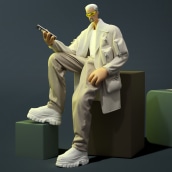"Neón" - Humanismo Digital. Un proyecto de 3D, Diseño de personajes, Animación de personajes, Animación 3D, Diseño de personajes 3D y Diseño 3D de Jaime Alvarez Sobreviela - 01.12.2020
