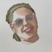 Retrato con Ana Santos. Ilustração de retrato projeto de Joaquín Rubiera - 12.03.2020
