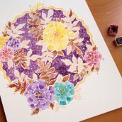 Mi Proyecto del curso: Creación de paletas de color con acuarela. Een project van Traditionele illustratie, Aquarelschilderen y  Botanische illustratie van Angie - 14.12.2020