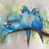 My project in Artistic Watercolor Techniques for Illustrating Birds course. Un proyecto de Pintura y Pintura a la acuarela de Gaye Pereira-Jackson - 25.12.2020