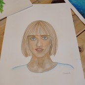 Mi Proyecto del curso: Retrato ilustrado en acuarela. Un proyecto de Pintura a la acuarela de Anna Lorita - 29.12.2020