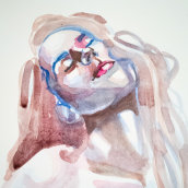 My project in Artistic Portrait with Watercolors course. Un proyecto de Creatividad, Pintura a la acuarela, Dibujo artístico y Teoría del color de Mariana Mourato - 15.01.2021