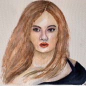 Finished project for Portraiture from photograph in Watercolour . Pintura em aquarela projeto de Helen Howell - 16.01.2021