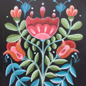 Mi Proyecto del curso: Introducción a la ilustración floral con acrílico. Un proyecto de Pintura acrílica e Ilustración con tinta de Monica Luni - 18.01.2021