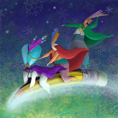 Los tres Reyes Magos. Un proyecto de Ilustración tradicional e Ilustración digital de Carmen Marcos - 19.01.2017