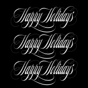 Happy Holidays. Um projeto de Design gráfico, Tipografia, Caligrafia, Lettering, Ilustração vetorial, Design de logotipo, Lettering digital, Desenho tipográfico, H, lettering e Desenho digital de Eduardo Mejía - 21.12.2020