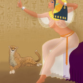 La Reina del Nilo . Ilustração tradicional projeto de Jaime González - 22.01.2021