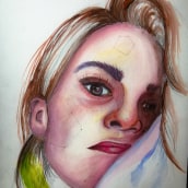 Mi Proyecto del curso: Retrato ilustrado en acuarela. Un proyecto de Pintura a la acuarela de Cristina Pacheco Mendoza - 30.01.2021