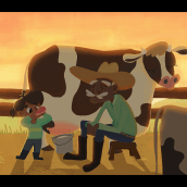 Día en la granja. Digital Illustration project by Karla Valencia - 02.01.2021