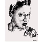 Mi Proyecto del curso: Diseño de tatuajes Blackwork. Un proyecto de Ilustración de retrato, Dibujo de Retrato y Diseño de tatuajes de Eva Maria Camacho Linares - 03.02.2021