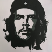 Ernesto Che Guevara Retratos 3D con capas de papel. Papercraft projeto de Carlos Villamil - 07.02.2021