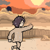 My final project: Guy walking on desert. Un projet de Animation 2D , et Pixel art de Tomaz Diniz - 15.02.2021
