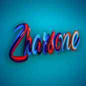 Lettering Zharsone. Un proyecto de 3D, Modelado 3D y Lettering 3D de Eduardo Samajon - 16.03.2020