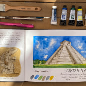 Cuaderno de viaje en acuarela: México. Pintura em aquarela projeto de Berta MONTEAGUDO NAVARRO - 17.02.2021