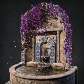 Antique Fountain. 3D, 3D Modeling, Video Games, and Game Development project by Paula Sánchez-Ferrero Ruiz - 02.23.2021