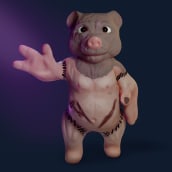 Hombre oso cerdo. Mi versión. Un proyecto de 3D, Diseño de personajes, Concept Art y Diseño de personajes 3D de charlesacv - 24.02.2021