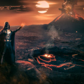 Vader en las afueras de Mustafar. Photomontage project by Oscar Peña Gonzalez - 02.25.2021