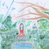 Mon projet en illustration en aquarelle avec un cours de japonais d'influence. Children's Illustration project by ccoquelicot7 - 02.28.2021