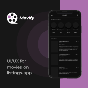 Movify UI design Ein Projekt aus dem Bereich UX / UI und Digitales Design von Verónica Serrato - 28.02.2021