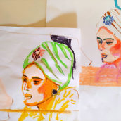 Meninas. Ilustração tradicional, Artes plásticas, Desenho, Desenho artístico, e Sketchbook projeto de mari.gellman - 02.03.2021
