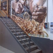 collage de mural para carpinteria. Pintura projeto de Raul Mitxifú - 04.03.2021