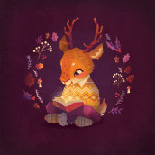 Cosy Winter | Domestika Time-lapse. Traditional illustration, Digital Illustration, and Children's Illustration project by Gemma Gould - 03.09.2021