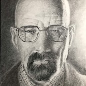 Heisenberg lapiz mina. Un proyecto de Ilustración de retrato de Maximiliano Ramirez Marin - 11.03.2021