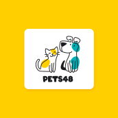 Pets48 - Rediseño de Identidad Visual 2021. Un proyecto de Ilustración tradicional, Br, ing e Identidad, Diseño gráfico, Creatividad y Diseño de logotipos de Laura Stetsyuk - 11.03.2021