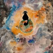 Meu projeto do curso: A Galáxia do Gato (com Técnicas modernas de aquarela). Fine Arts project by Ana Lúcia Polessi - 03.12.2021