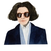 Fran Lebowitz. Traditional illustration, Pencil Drawing, Watercolor Painting, and Portrait Illustration project by Valentina Armstrong - 03.16.2021