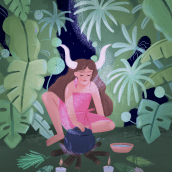 Witch Ritual. Un proyecto de Ilustración digital e Ilustración infantil de Juanita Londoño Gaviria - 20.09.2020