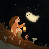 Spooky Ghost. Un proyecto de Ilustración digital e Ilustración infantil de Juanita Londoño Gaviria - 10.10.2020