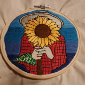 Sunflower. Embroider project by Ornella Ibba - 03.18.2021