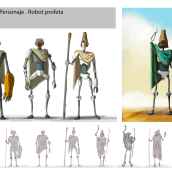 Mi Proyecto del curso: Diseño de personajes para concept art Robot profeta. Traditional illustration, and Concept Art project by jaime rico - 03.24.2021